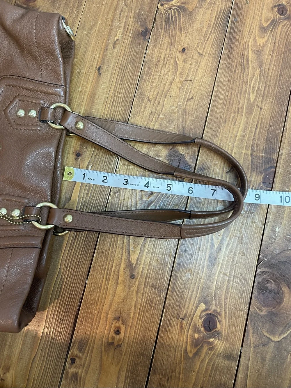 Coach Ashley purse tan brown project bag